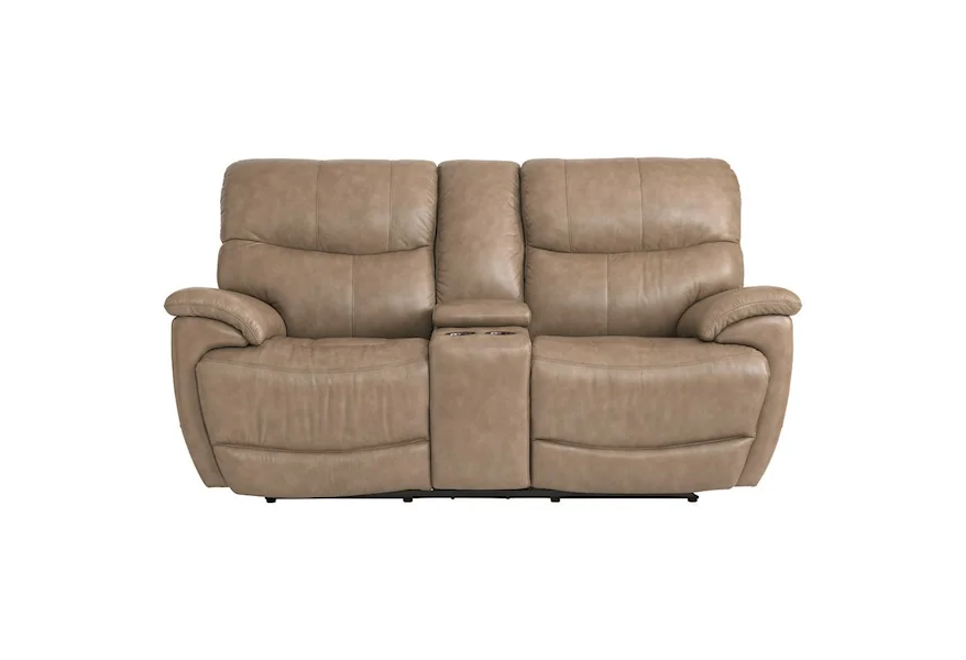 Brookville Console Power Reclining Love Seat by Bassett at Esprit Decor Home Furnishings